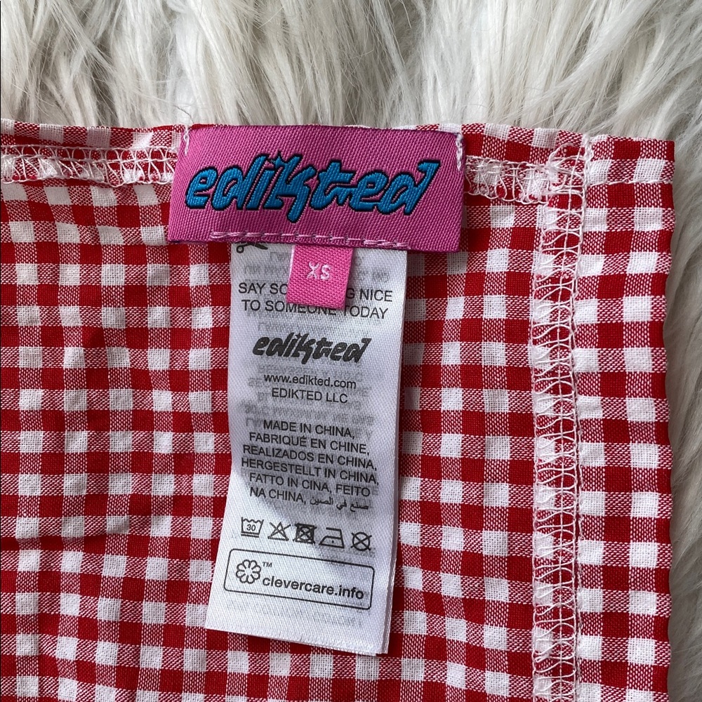 Edikted | Charmaine Open Back Gingham Top - Picture 11 of 12